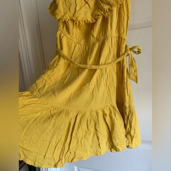 NWOT Promesa Linen-Blend Ruffled One-Shoulder Dress - Picture 2 of 9